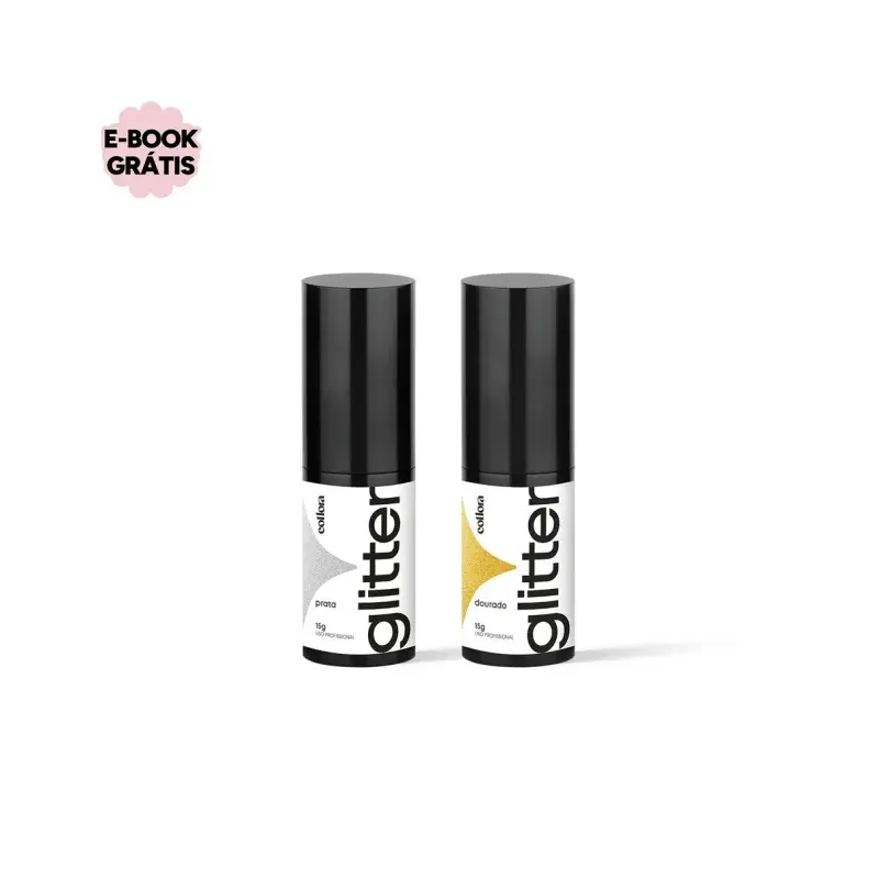 Kit Duo Glitters Prata e Dourado